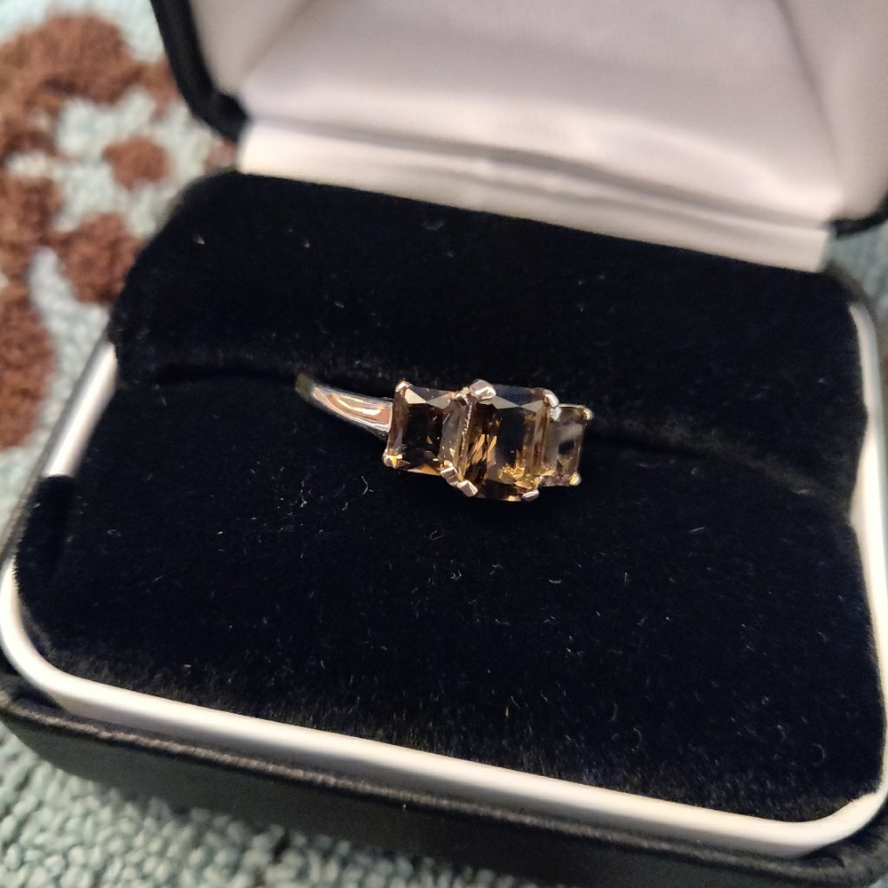 Sterling Smokey Quartz Ring
